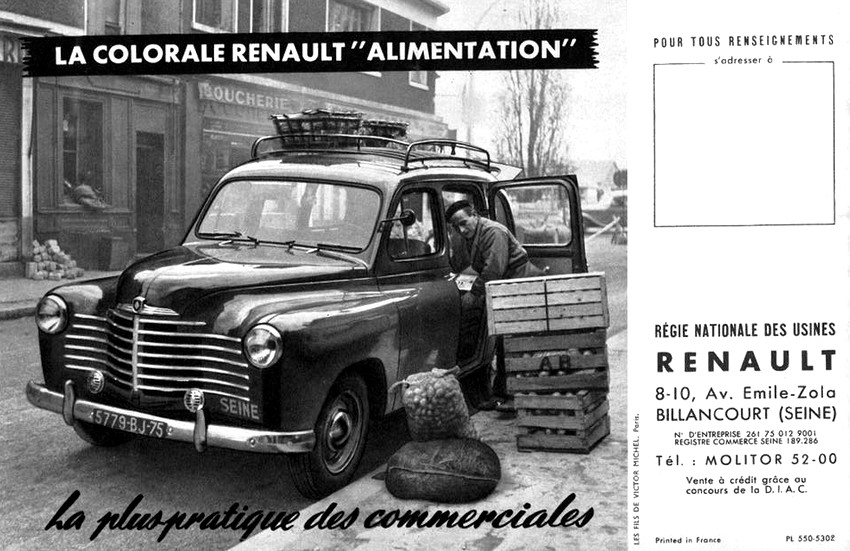 Renault Prairie "Alimentation"