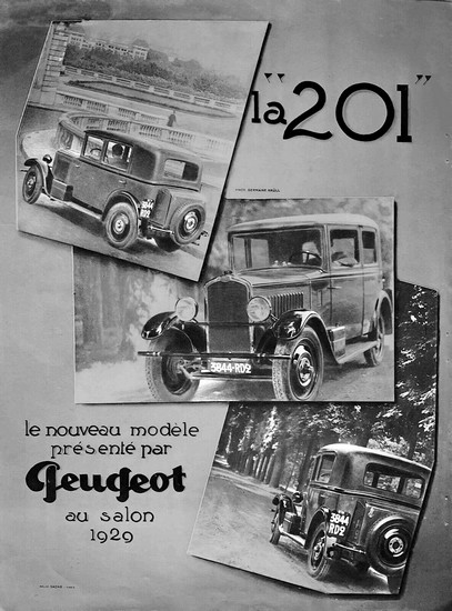 PEUGEOT 201 1929 - publicité 02