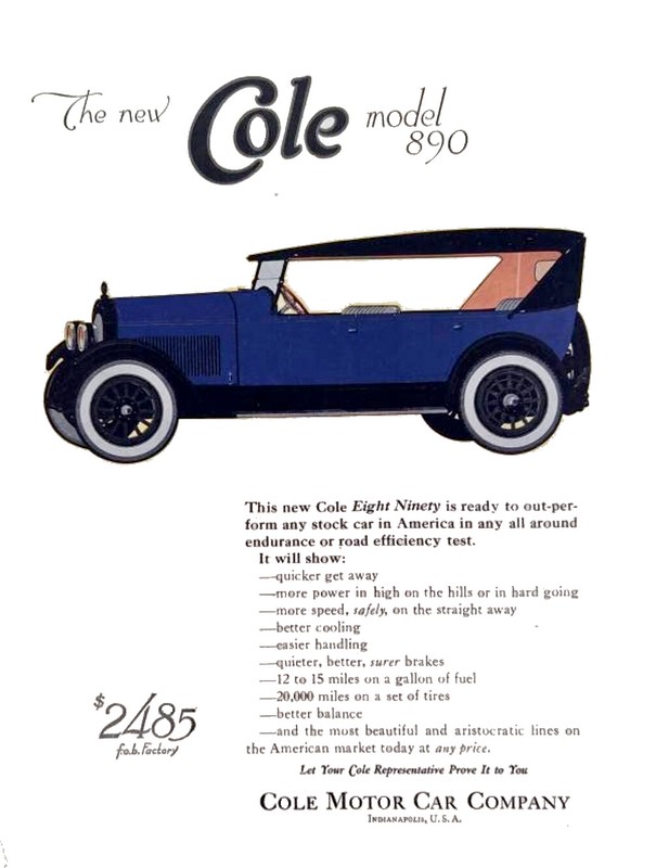 Cole Motor Car Company - l'Automobile Ancienne